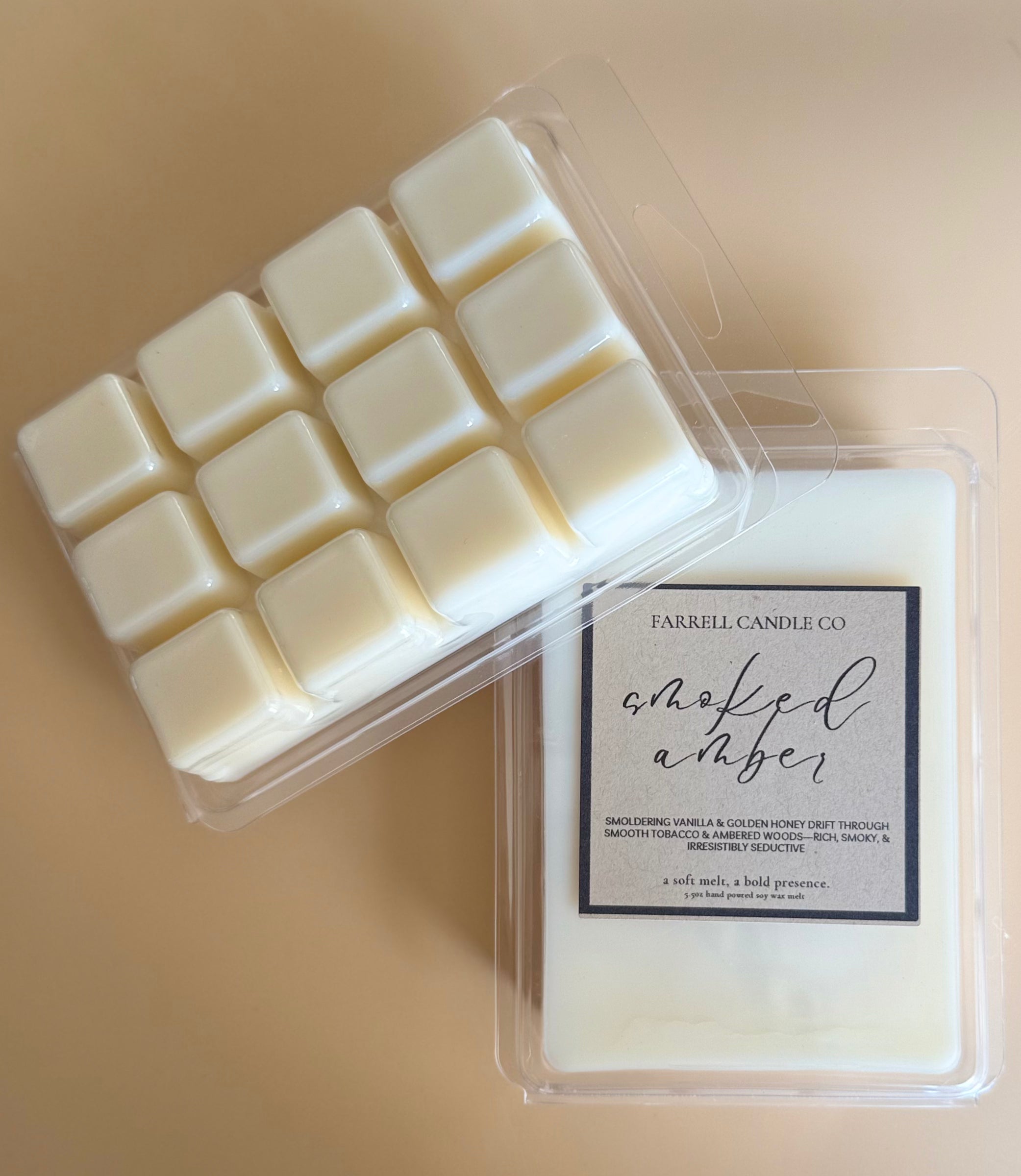 smoked amber wax melt